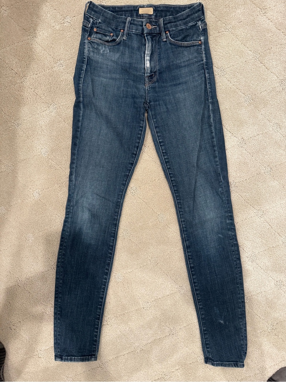 MOTHER Dark Indigo Skinny Jeans